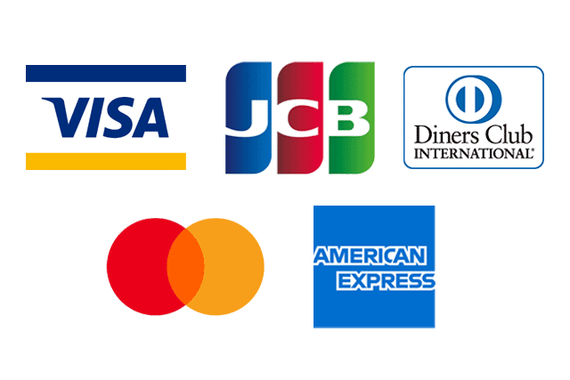Visa Mastercard JCB Americanexpress Diners